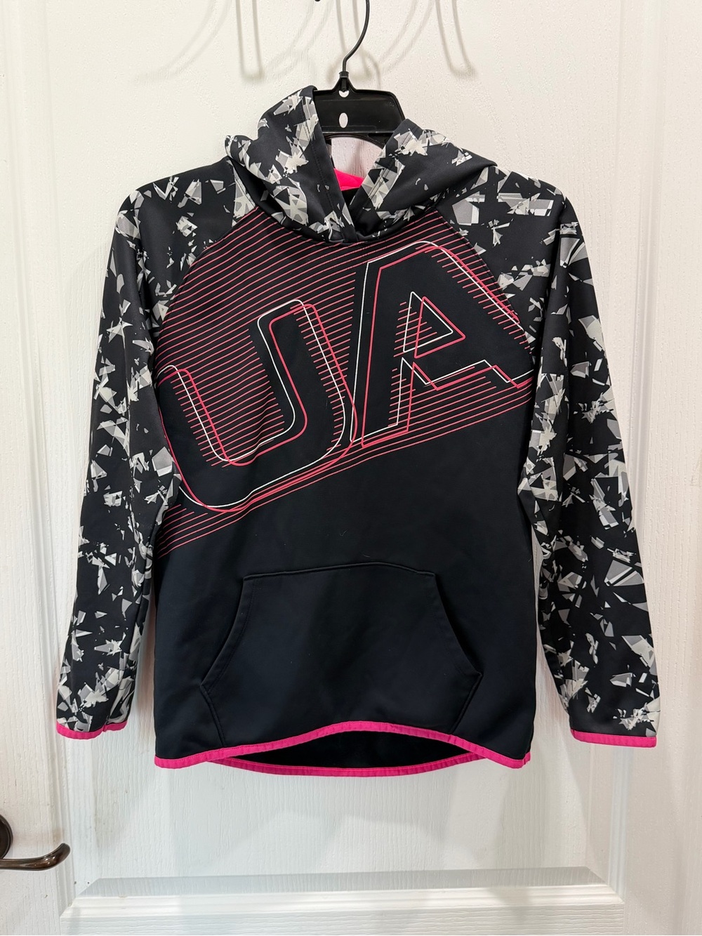 Under Armour Black & Pink Graphic Girls' Hoodie - Kids Jackets & Coats